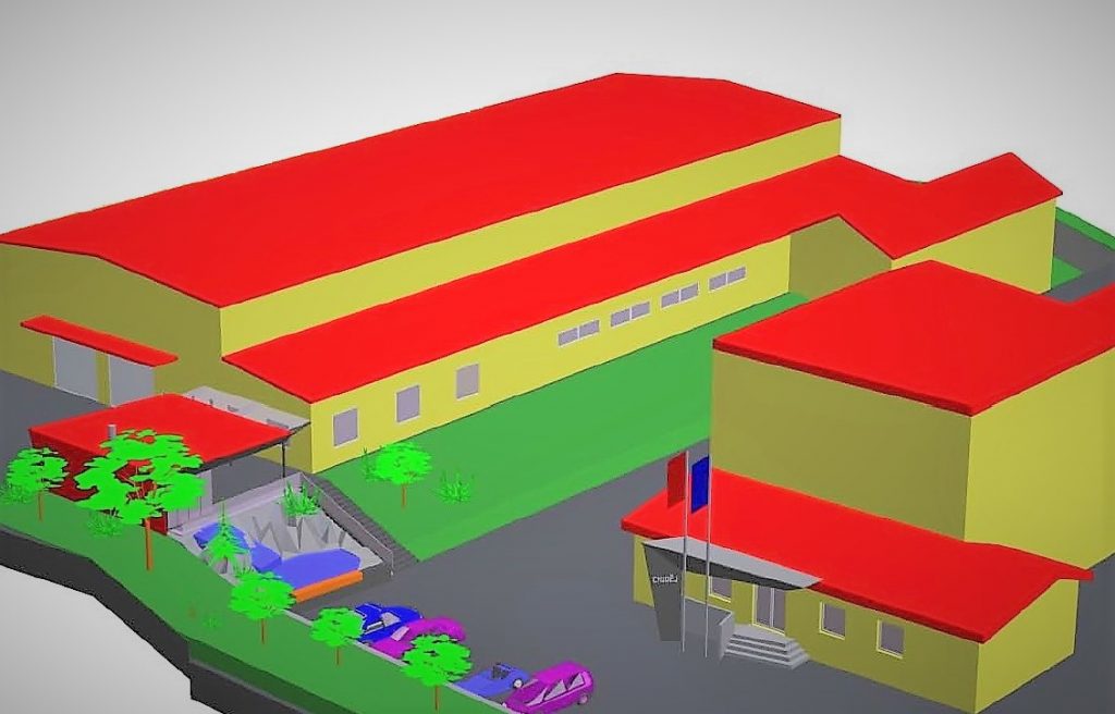 Unión de los almacenes número I y número II en un almacén principal unido con la construcción del centro de  capacitación