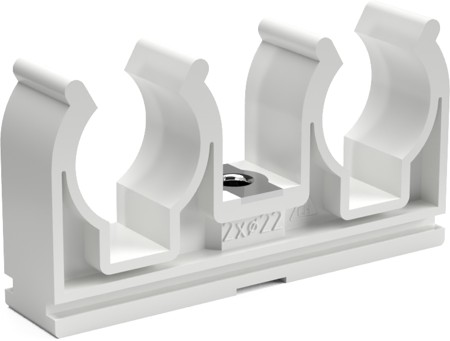 Clip D 2 x 22 con tuerca (50 piezas)