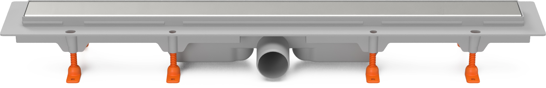 Sumidero lineal con desagüe lateral D50, 750 mm, rejilla Klasik mate