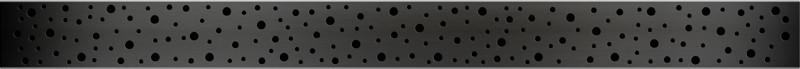 Rejilla Drops negra, 750 mm