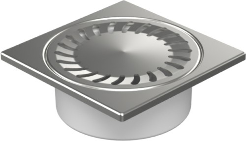 Drenaje de suelo, inferior D50/55, estructura de acero inoxidable, rejilla SUN