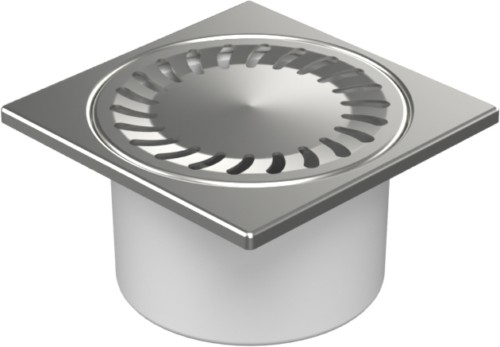 Drenaje de suelo, inferior D50/84, estructura de acero inoxidable, rejilla SUN