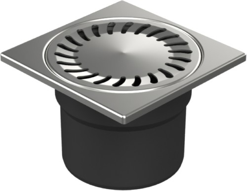 Drenaje de suelo, inferior D110, estructura de acero inoxidable, rejilla SUN