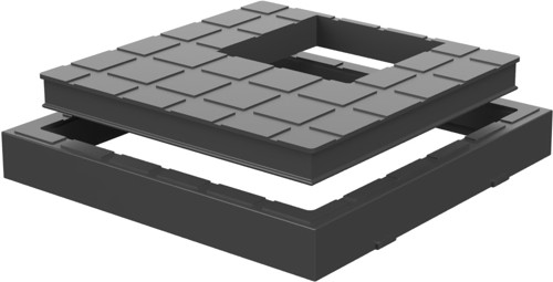 Set Recambios - Tapa de desagüe cuadrada + inserto de tapa LSS 110,125 (1+1 pzas)