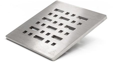 ND-Rejilla de acero inoxidable FACE 5 mm para adaptador 125x125