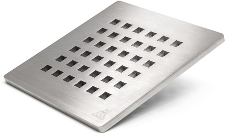 ND-Rejilla de acero inoxidable GATE 5 mm para adaptador 125x125