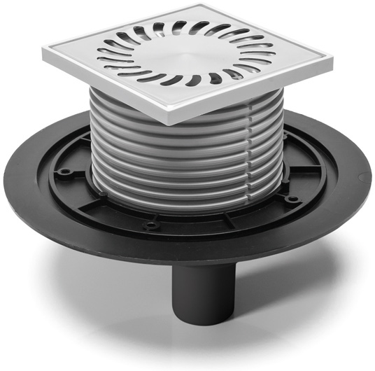 Drenaje de suelo, inferior D40, rejilla de acero inoxidable SUN