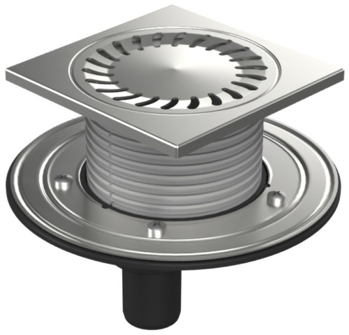 Drenaje de suelo, inferior D40, ala de acero inoxidable, la estructura, rejilla SUN 150