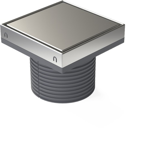 ND-Prolongación de acero inoxidable 150x150mm para el juego de acero