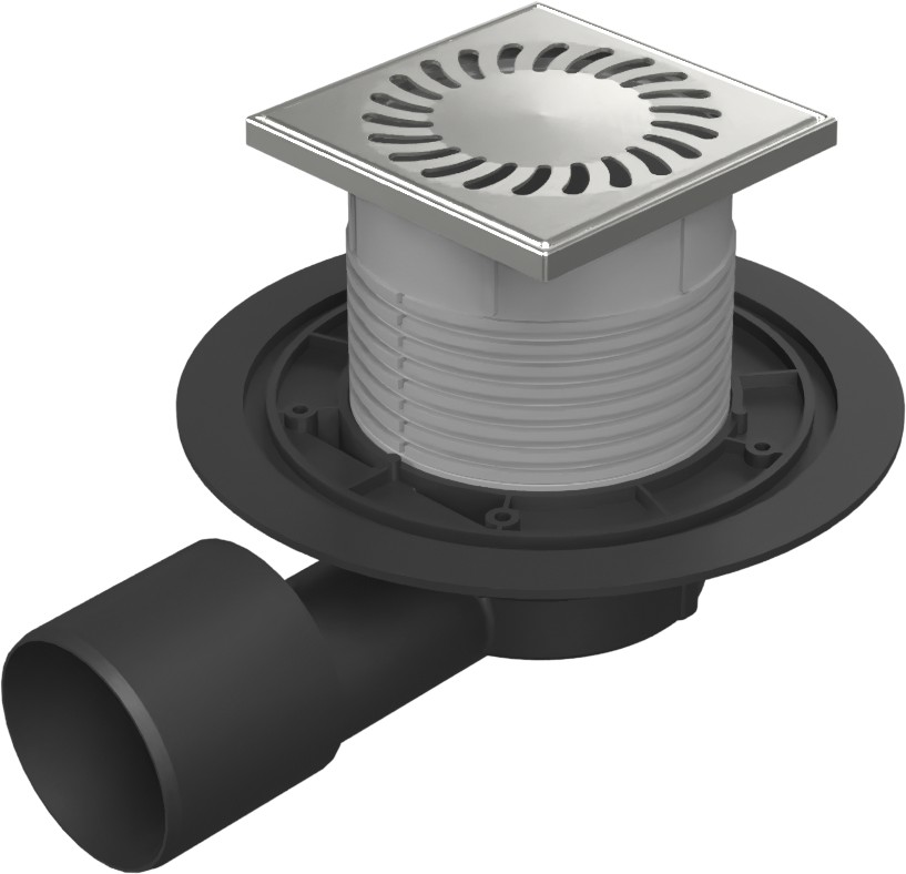 Drenaje de suelo, lateral D50/75 NEPTUN, rejilla de acero inoxidable SUN
