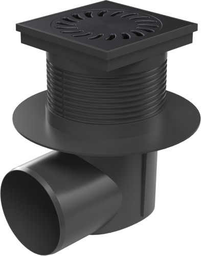 Desagüe lateral D110, nivel de agua, collar, rejilla de hierro fundido