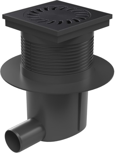 Desagüe lateral D50, NEPTUN, collar, rejilla de hierro fundido