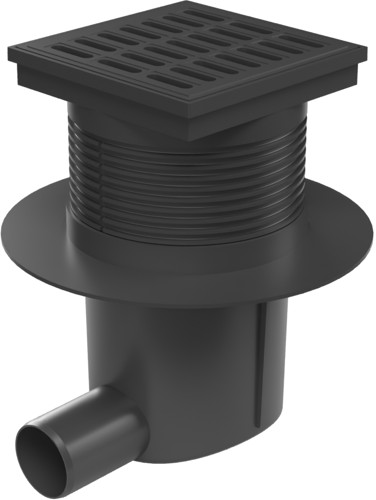 Desagüe lateral D50, NEPTUN, collar, rejilla de plástico