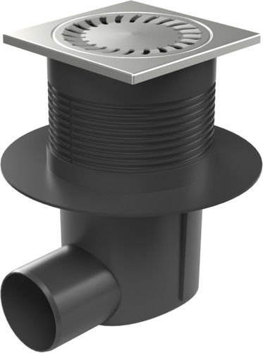 Desagüe lateral D75, NEPTUN, collar, rejilla de hierro fundido