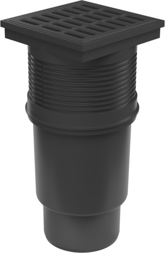 Entrada de desagüe de alcantarillado D110, válvula seca, rejilla de plástico