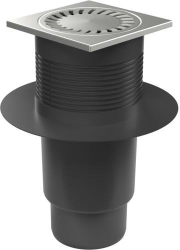 Fondo de desagüe de alcantarillado D110, NEPTUN, collar, rejilla de acero inoxidable