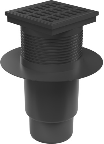 Fondo de desagüe de alcantarillado D110, NEPTUN, collar, rejilla de plástico