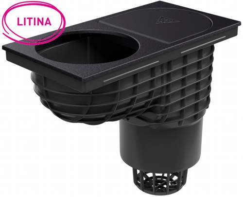 Drenaje de canalización inferiror D160, superficie de hierro fundido