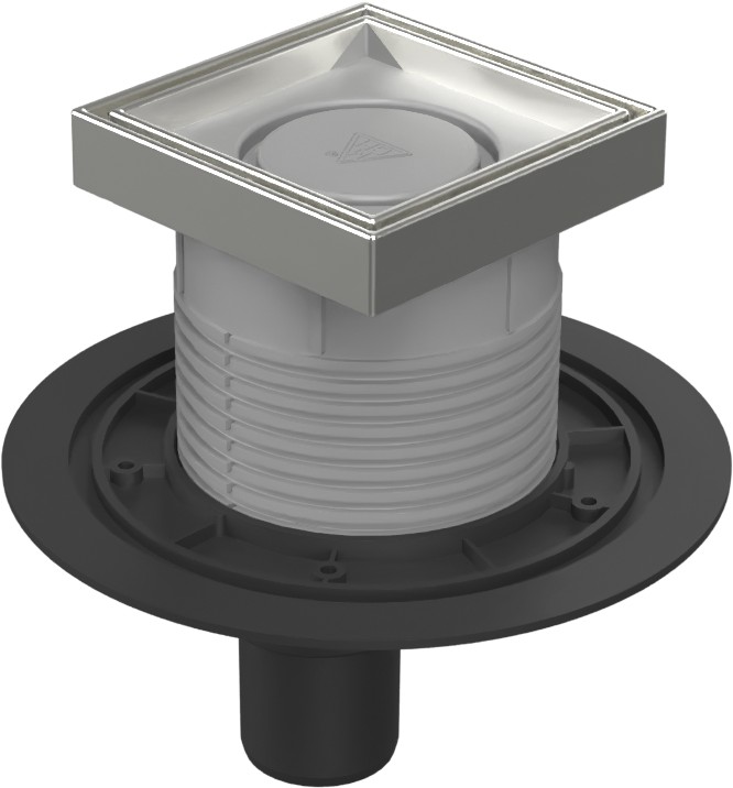 Drenaje de suelo, inferior D50, estructura de acero inoxidable, rejilla CERAMICS 125