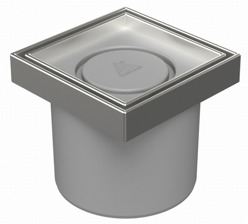 Drenaje de suelo, directo D110, estructura de acero inoxidable, rejilla CERAMICS 125