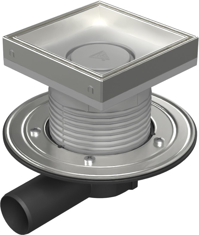 Drenaje de suelo, lateral D50, ala de acero inoxidable la estructura, rejilla CERAMICS 150