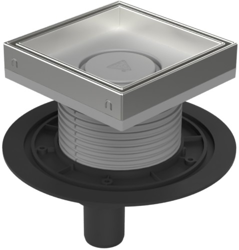 Drenaje de suelo, inferior D40, estructura de acero inoxidable, rejilla CERAMICS 150