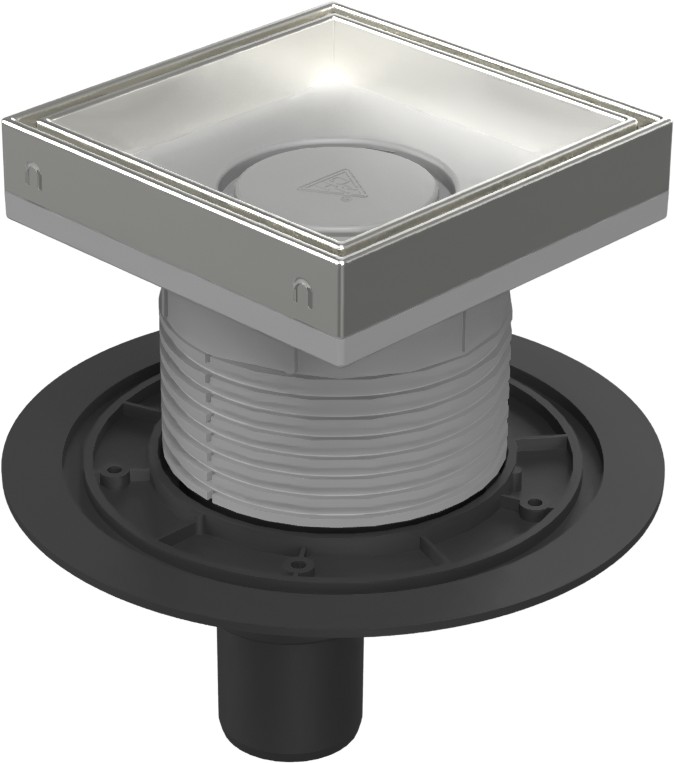 Drenaje de suelo, inferior D50, estructura de acero inoxidable, rejilla CERAMICS 150