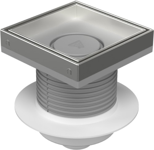 Drenaje de suelo, inferior D50, collar, estructura de acero inoxidable, rejilla CERAMICS 150