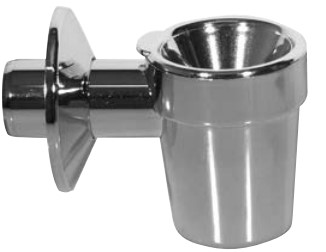 Depósito de goteo con doble tapón antiolor y roseta, cromado