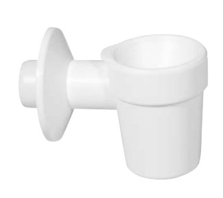 Sifón de conexión para lavadora pre-pared con roseta, blanco