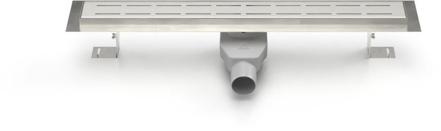 Sumidero lineal de acero inoxidable con sifón giratorio, 650 mm, rejilla Line mate