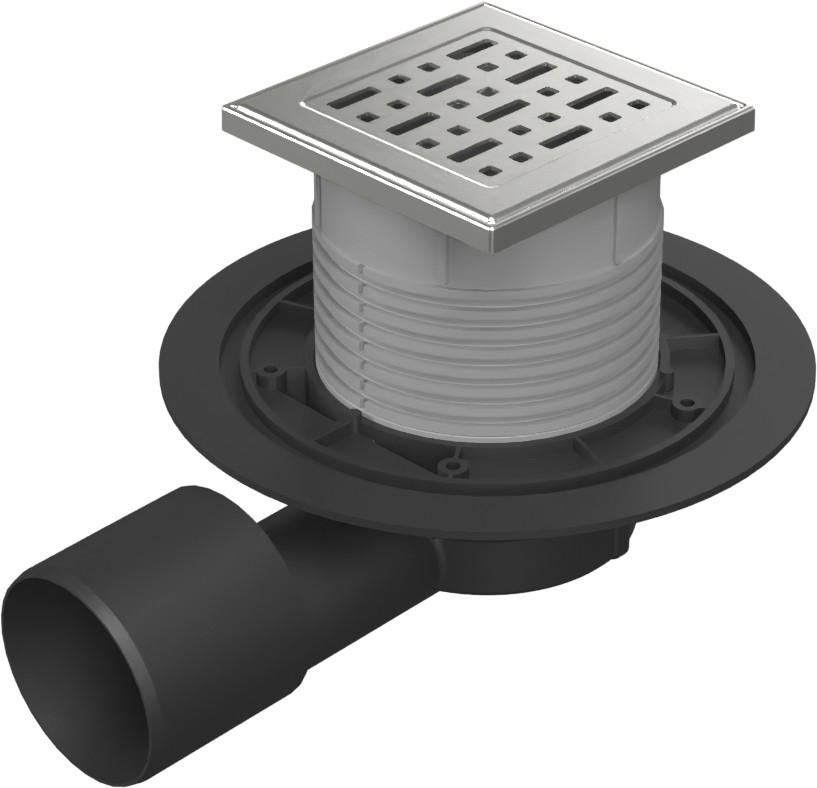 Drenaje de suelo, lateral D50/75, rejilla de acero inoxidable FACE