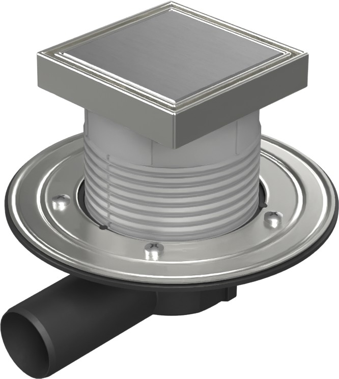 Drenaje de suelo, lateral D50, ala de acero inoxidable la estructura, rejilla STEEL 125