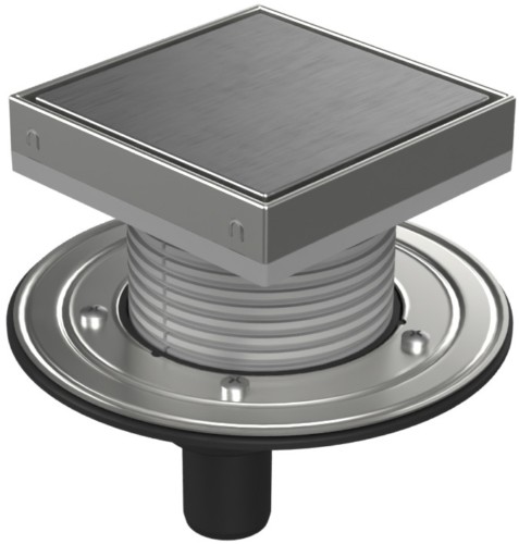 Drenaje de suelo, inferior D40, ala de acero inoxidable, la estructura, rejilla STEEL