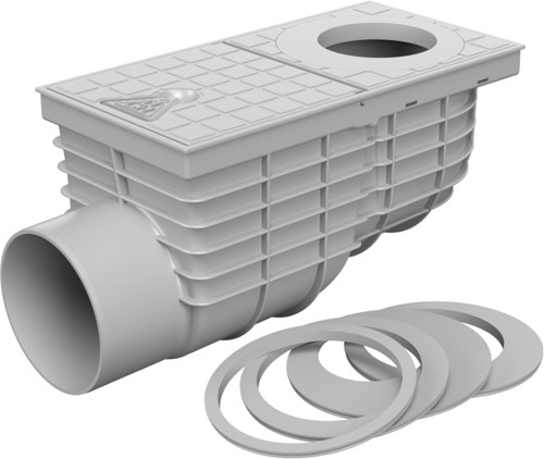 Trampa de sedimentos de tejado lateral D110, gris
